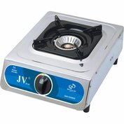 Plynový vařič nerezový JV Gaskocher turbo 1 plotýnkový s piezo zapalováním a jištěním