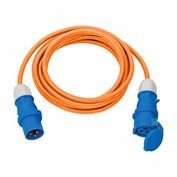 Kabel s CEE zásuvkou a CEE zástrčkou, barva oranžová, různé délky - 5 m