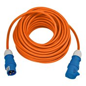 Kabel s CEE zásuvkou a CEE zástrčkou, barva oranžová, různé délky - 25 m
