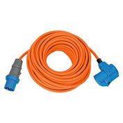Kabel s CEE + Schuko zásuvkou a CEE zástrčkou, barva oranžová, různé délky - 10m
