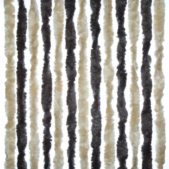 Dekorativní chemlonový závěs x 56 x 175 cm pro dveře obytných přívěsů béžový - hnědý