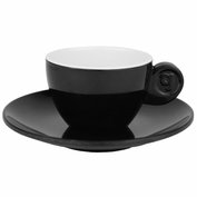 Melaminový  espresso set GIMEX Quadrato Black and White 2 díly