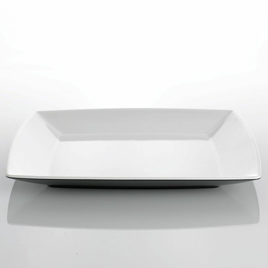 Melaminový talíř mělký GIMEX Quadrato Black and White 25 x 25cm