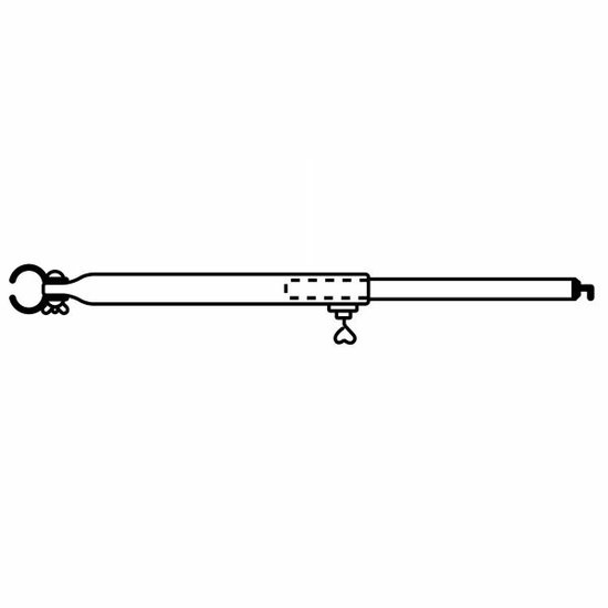 Stavěcí tyč, háček - kleště, ocel, 22 mm ,115 - 205 cm Piper