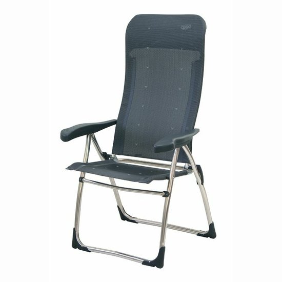 Vysoká skládací kempová židle Crespo do 110 kg antracit