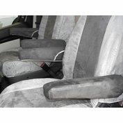 Potahy loketních opěrek sedadel ISRI Hindermann béžové - hnědé